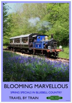 Heritage Rail Poster - Blooming Marvellous - Bluebell Railway