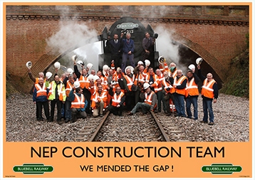 Heritage Rail Poster - NEP Construction Team - Bluebell Railway