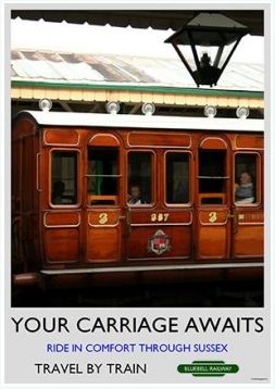 Heritage Rail Poster - Your Carriage Awaits - Bluebell Railway