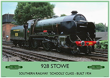Heritage Rail Poster - 928 Stowe - Bluebell Railway