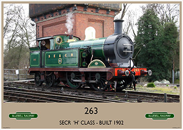 Heritage Rail Poster - 263 'H' Class - Bluebell Railway
