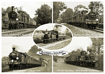 Heritage Rail Poster - Victorian Postcard - Bluebell Railway
