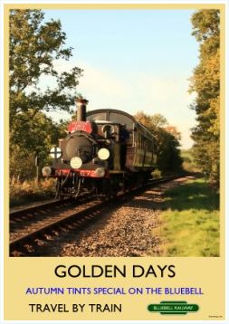 Heritage Rail Poster - Golden Days - Bluebell Railway